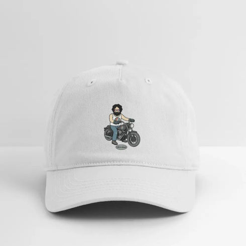 Life is dead. Jerry's Hog Grateful Dead Stealie Dad Hat - white